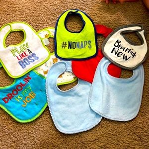 Set of 8 Bibs - Barely Used